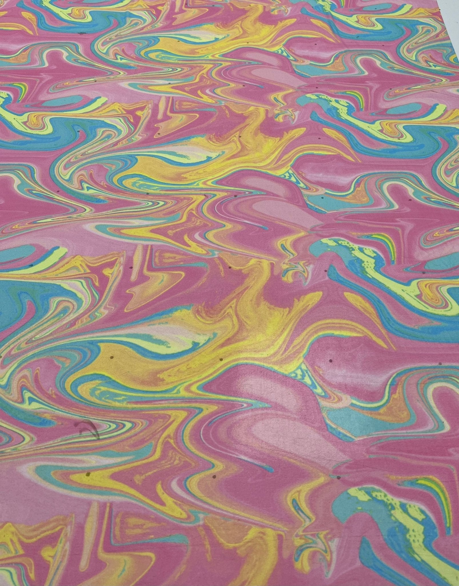 Pink Paint Mix Print Mesh Fabric Stretch - T9 Fabrics