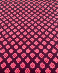 Pink Pattern Print Lightweight Bubble Crepe Fabric - T9 Fabrics