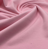 Pink Plain Cotton Stretch Jersey 240 GSM 92/8 Lycra Jersey, 4 Way Stretch, Sold By Metre - T9 Fabrics