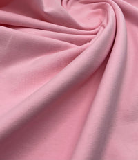 Pink Plain Cotton Stretch Jersey 240 GSM 92/8 Lycra Jersey, 4 Way Stretch, Sold By Metre - T9 Fabrics