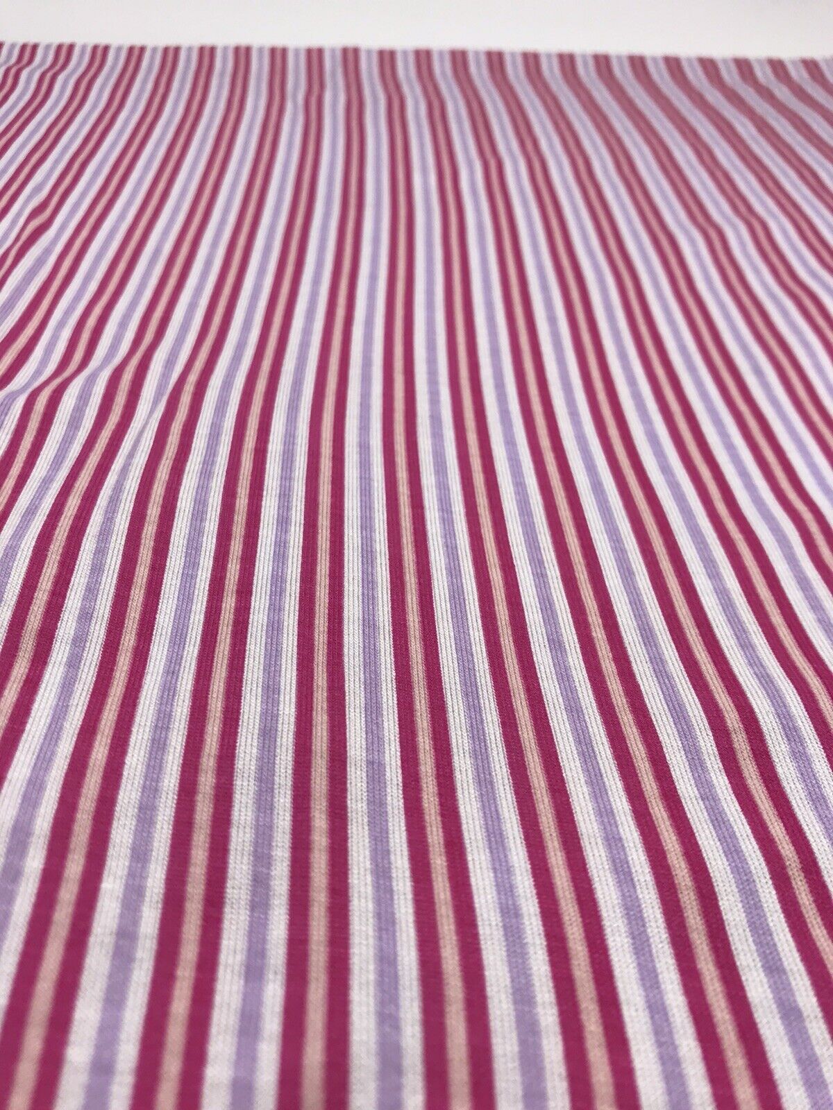 Pink & Purple Vertical Stripe Print Viscose Elastane Fabric - T9 Fabrics