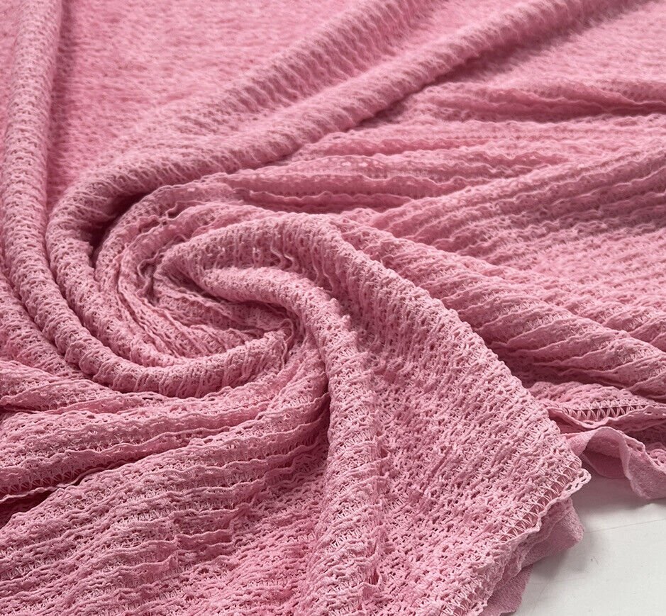 Pink Ruffle Knitted Fabric - T9 Fabrics