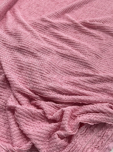 Pink Ruffle Knitted Fabric - T9 Fabrics