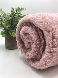 Pink Sherpa Fleece Fluffy Borg Faux Fur Fabric - T9 Fabrics