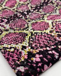 Pink Snake Printed Chiffon Dress Fabric - T9 Fabrics