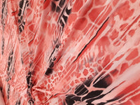 Pink Snake Printed Plain Scuba Fabric - T9 Fabrics