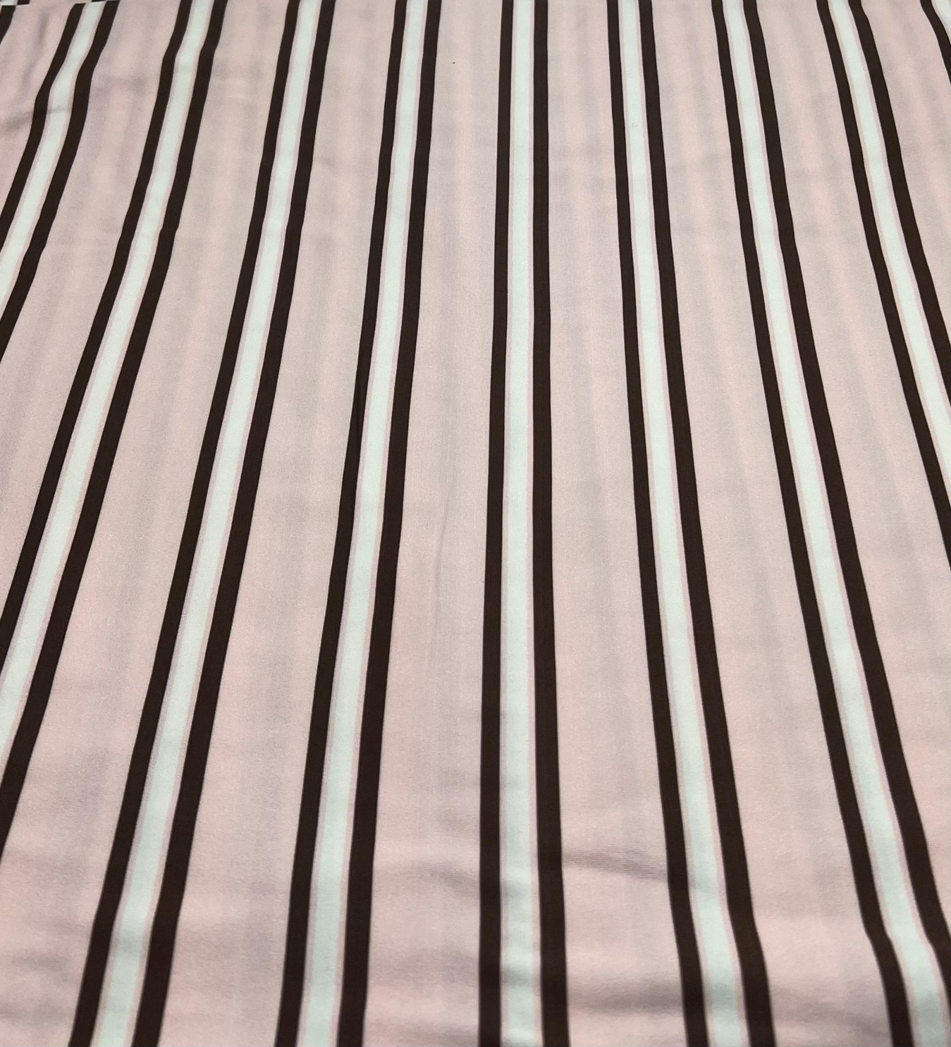 Pink Stripe Super Soft Print Spun Poly Stretch Fabric - T9 Fabrics