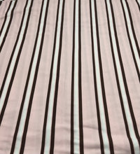 Pink Stripe Super Soft Print Spun Poly Stretch Fabric - T9 Fabrics