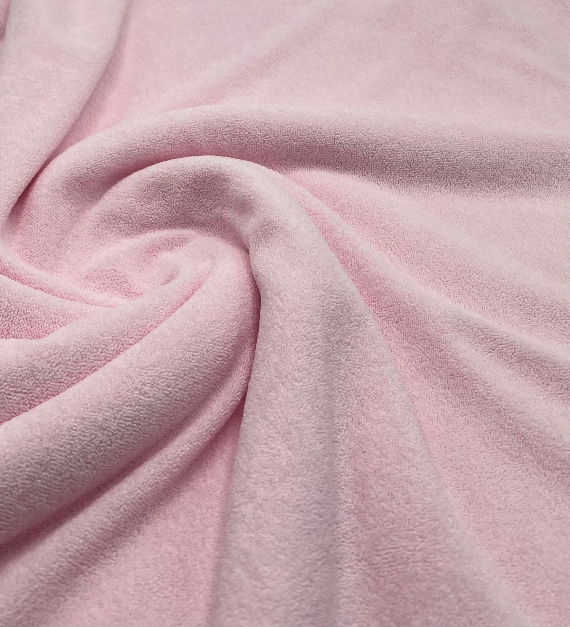 Pink Terry Towelling Polyester Stretch Dress Craft Fabric - T9 Fabrics
