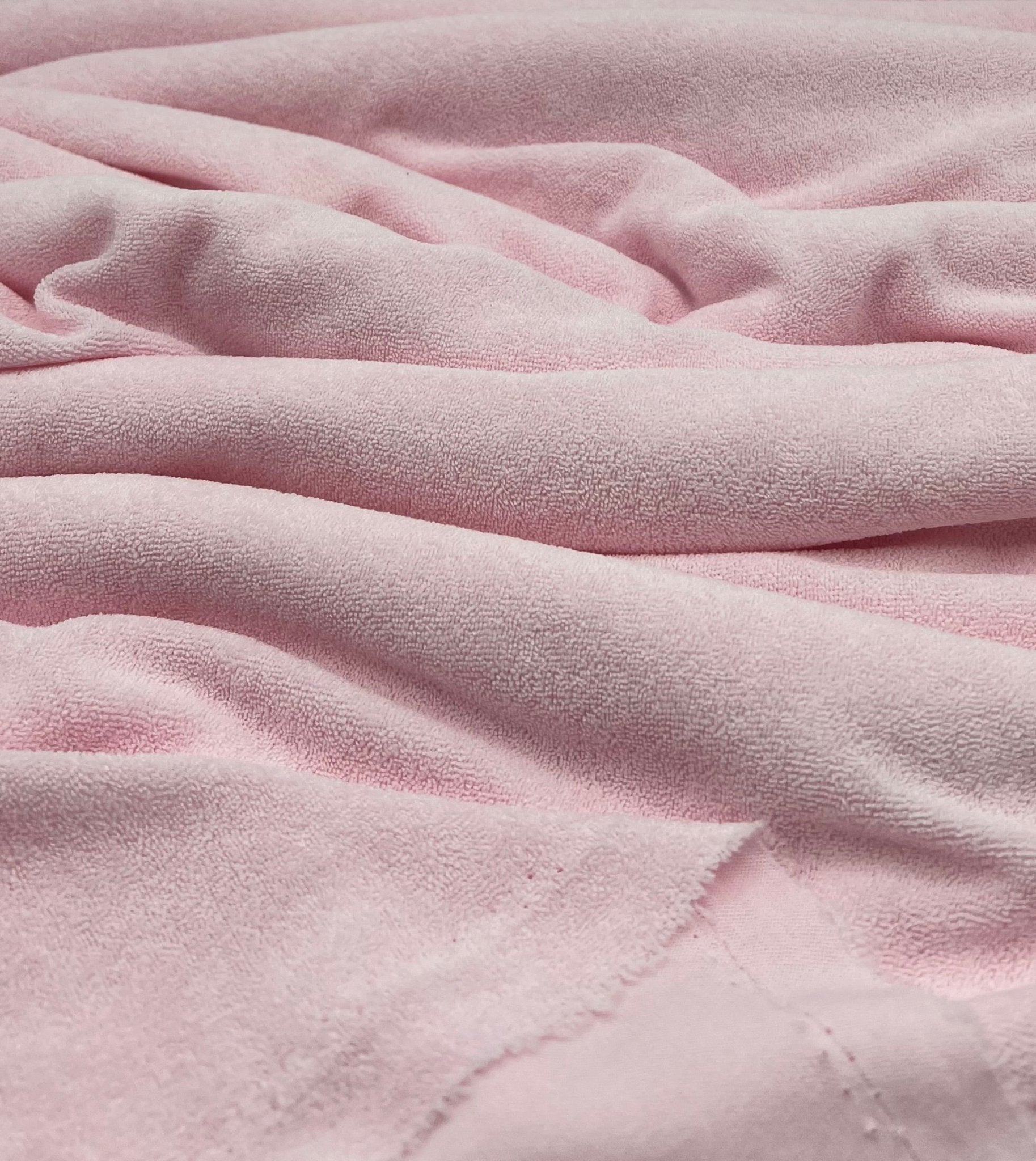 Pink Terry Towelling Polyester Stretch Dress Craft Fabric - T9 Fabrics