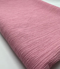 Pink Textured Crinkle Lightweight Non Stretch Fabric - T9 Fabrics