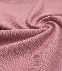 Pink Textured Crinkle Lightweight Non Stretch Fabric - T9 Fabrics
