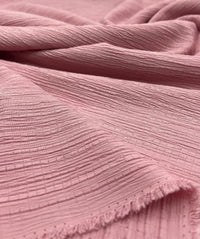 Pink Textured Crinkle Lightweight Non Stretch Fabric - T9 Fabrics