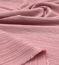 Pink Textured Crinkle Lightweight Non Stretch Fabric - T9 Fabrics