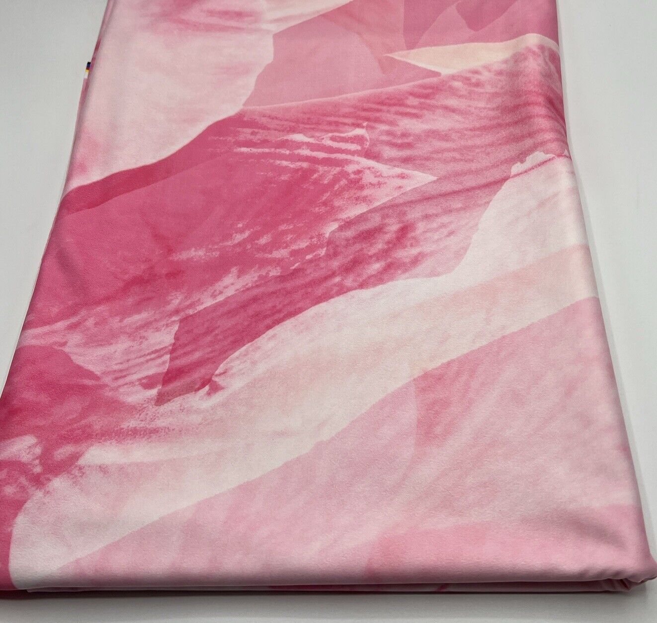 Pink White Print Soft Touch Stretch Fabric - T9 Fabrics