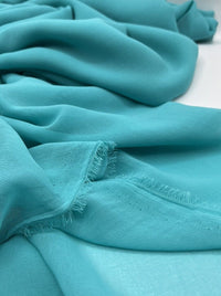 Plain Aqua Blue Chiffon Fabric - T9 Fabrics