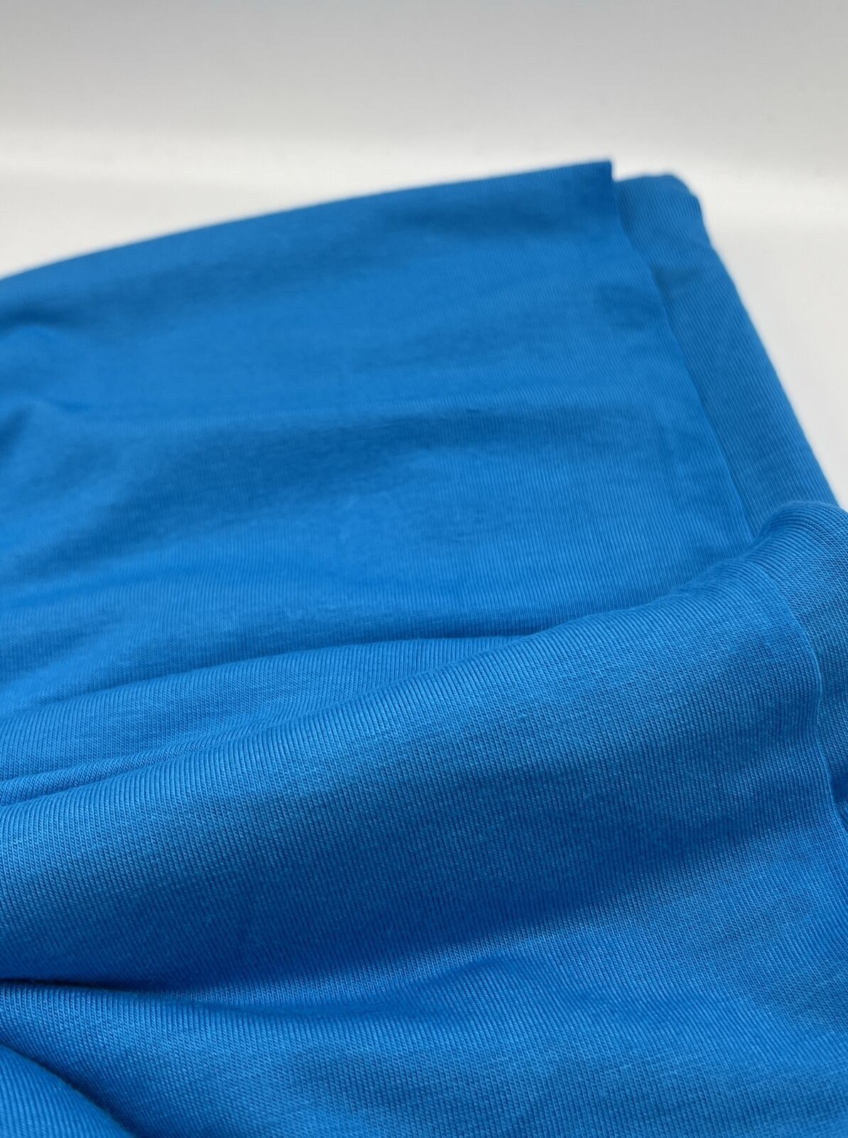 Plain Aqua Blue Viscose Elastane Fabric 4 Way Stretch Jersey - T9 Fabrics