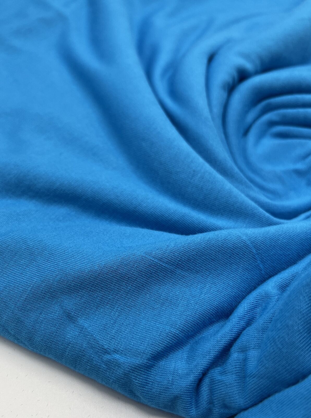 Plain Aqua Blue Viscose Elastane Fabric 4 Way Stretch Jersey - T9 Fabrics