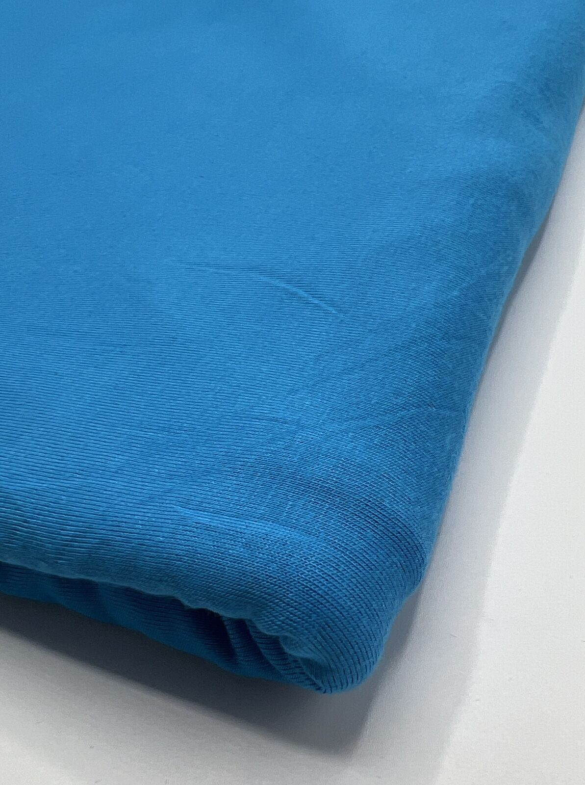 Plain Aqua Blue Viscose Elastane Fabric 4 Way Stretch Jersey - T9 Fabrics