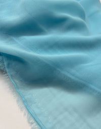 Plain Baby Blue Chiffon Fabric - T9 Fabrics