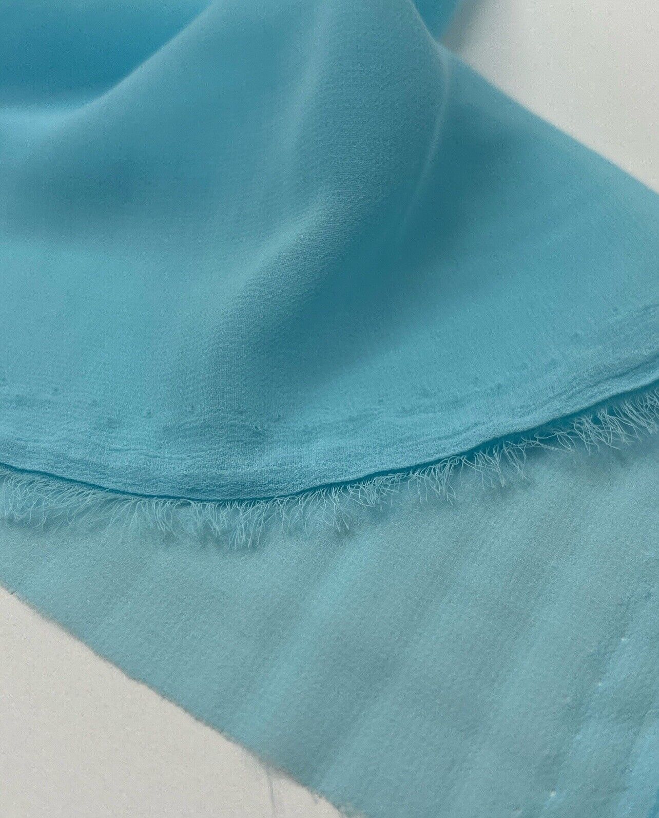 Plain Baby Blue Chiffon Fabric - T9 Fabrics