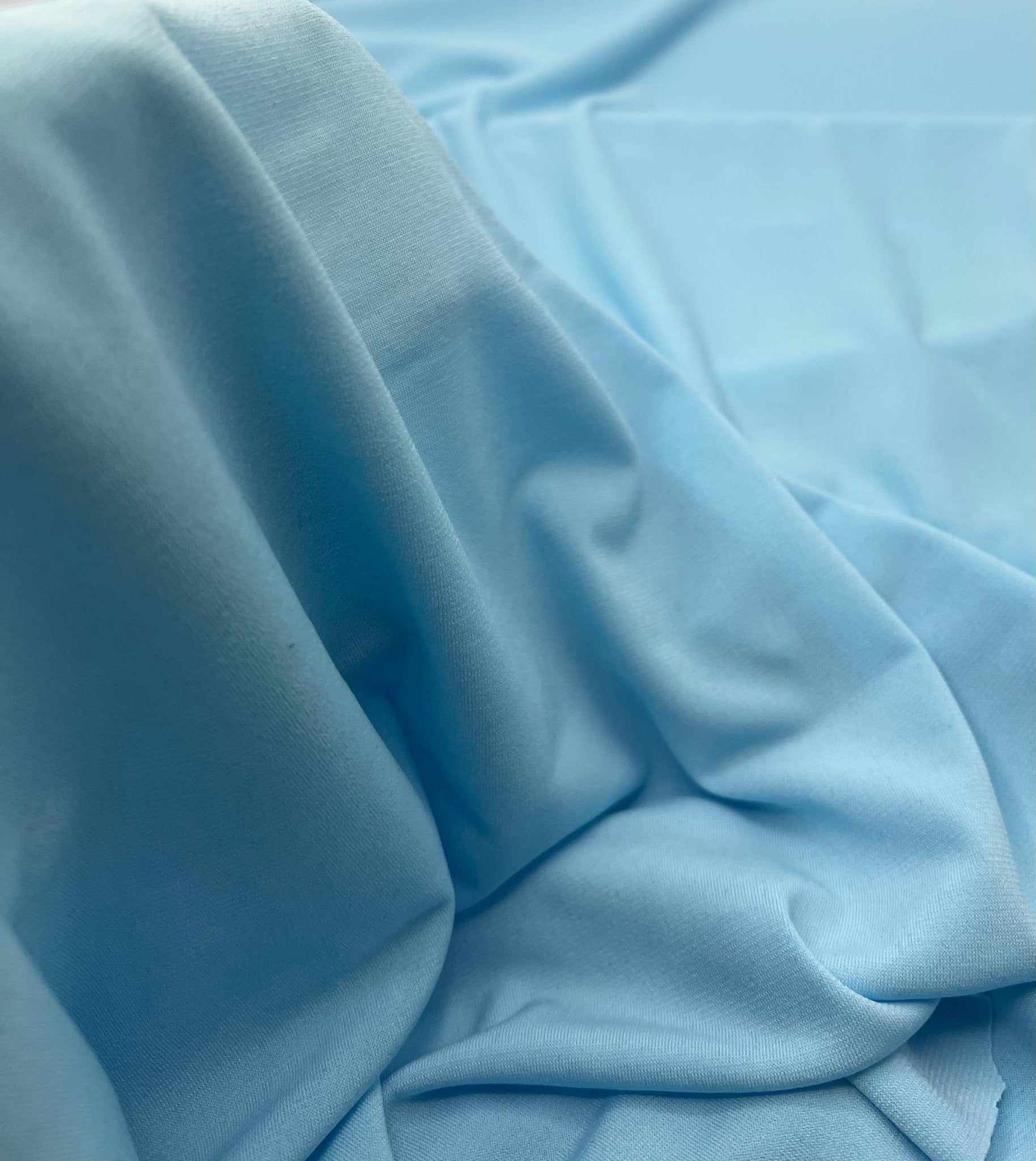 Plain Baby Blue ITY 4 Way Stretch Fabric - T9 Fabrics