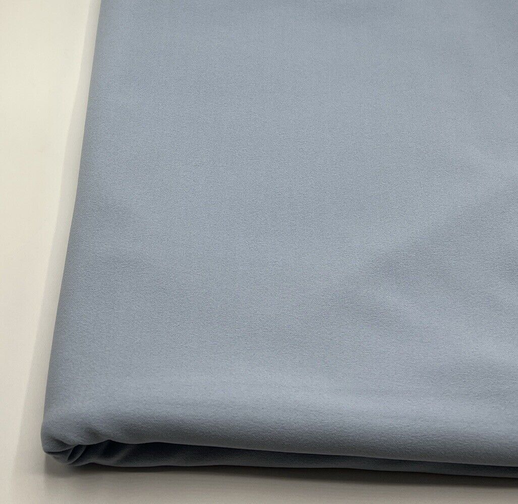 Plain Baby Blue Scuba Crepe Stretch Jersey Fabric 4 Way Stretch - T9 Fabrics