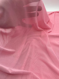 Plain Baby Pink Mesh Fabric Stretch - T9 Fabrics