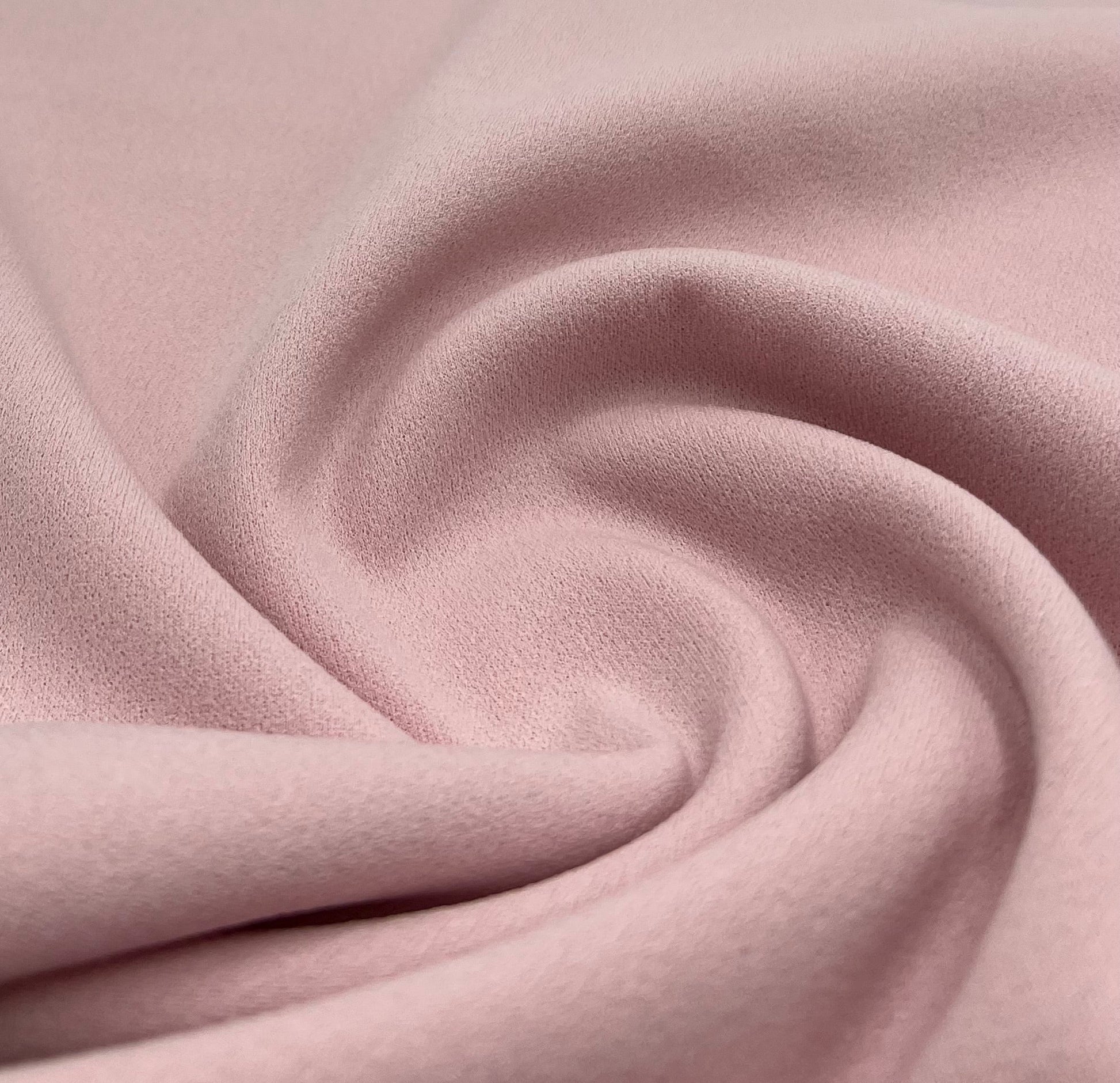Plain Baby Pink Scuba Crepe Stretch Jersey Fabric 4 Way Stretch - T9 Fabrics