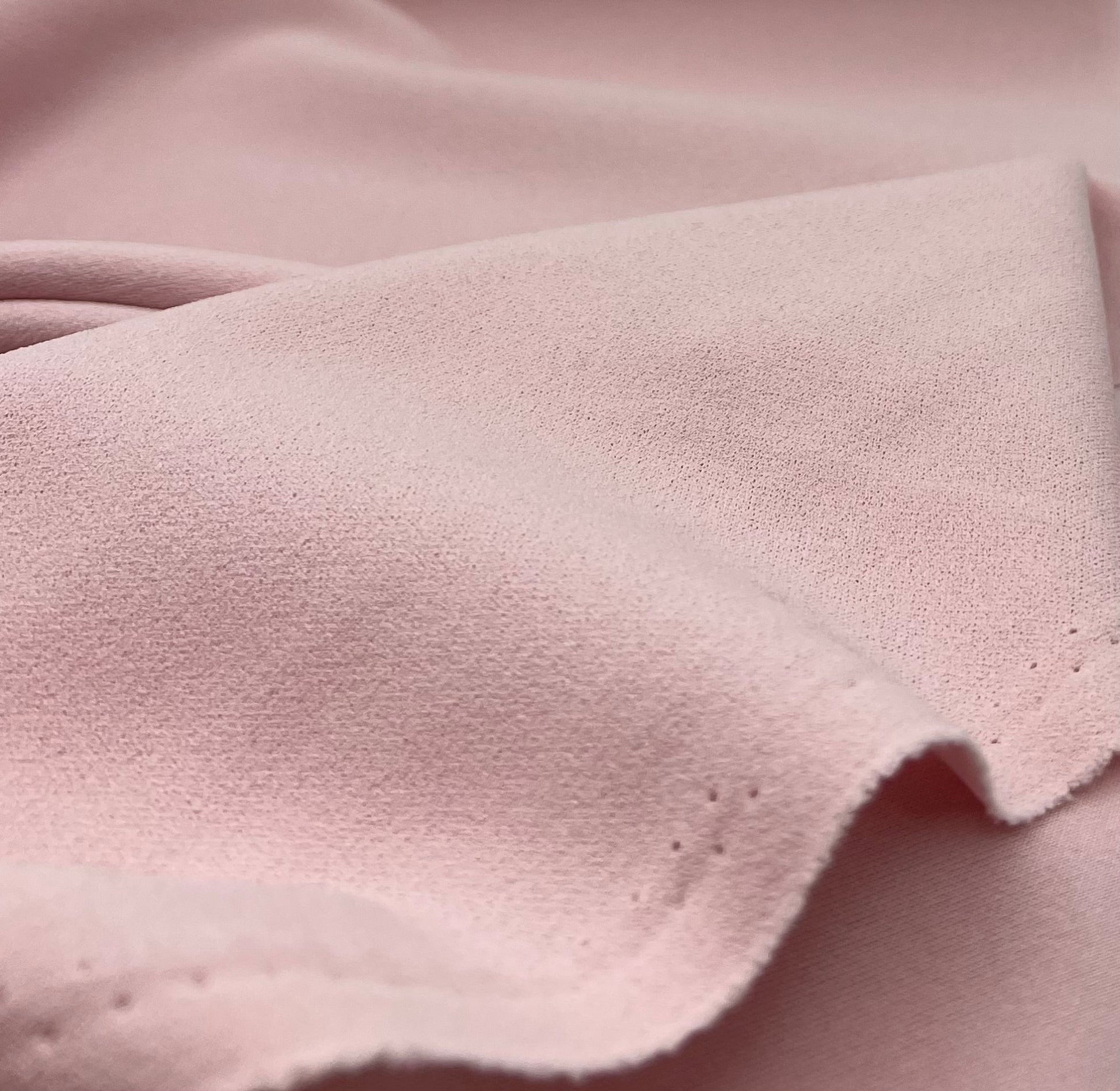 Plain Baby Pink Scuba Crepe Stretch Jersey Fabric 4 Way Stretch - T9 Fabrics