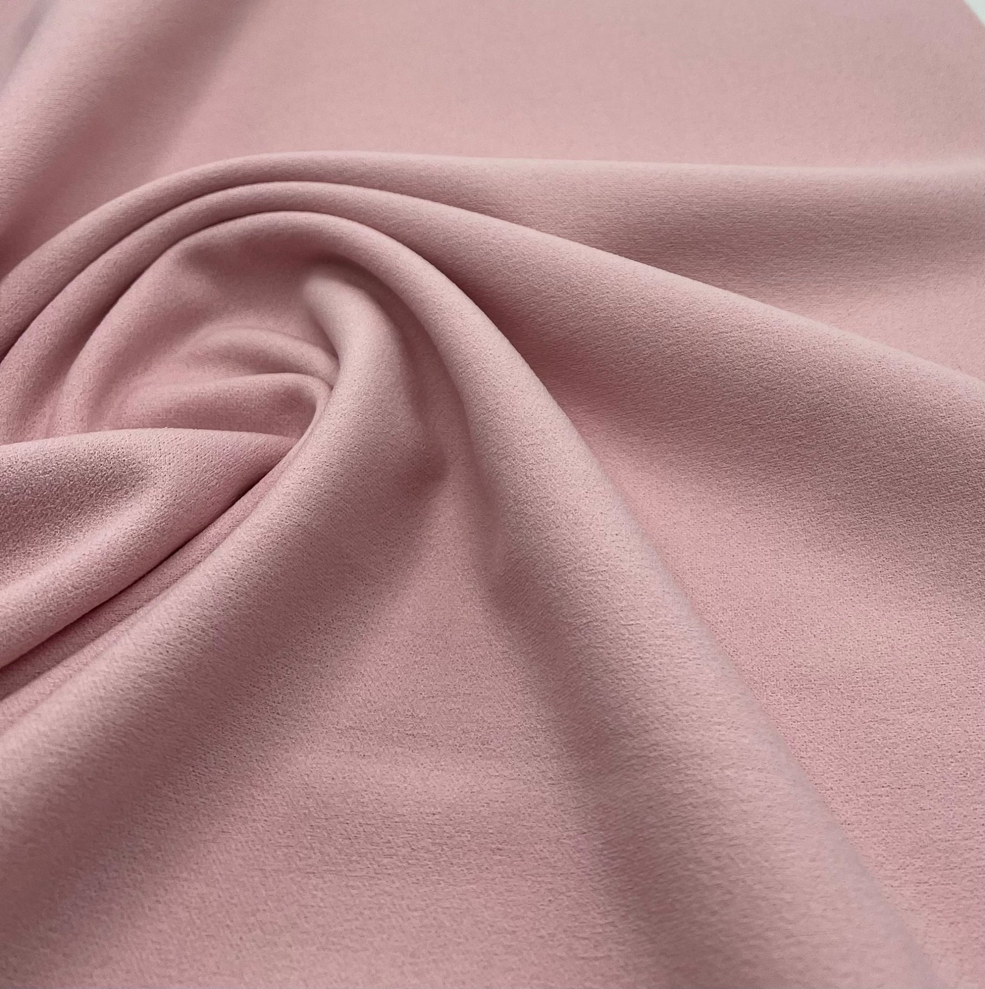 Plain Baby Pink Scuba Crepe Stretch Jersey Fabric 4 Way Stretch - T9 Fabrics
