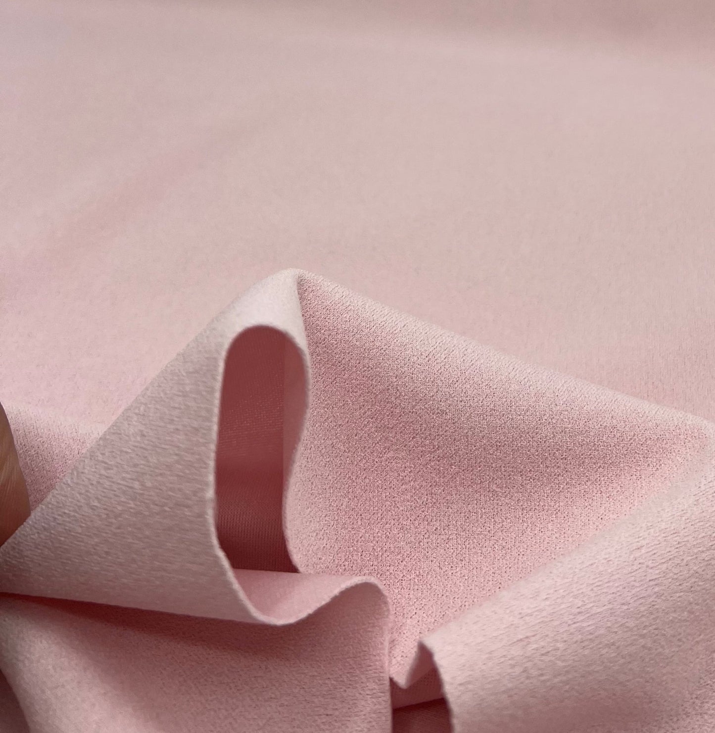 Plain Baby Pink Scuba Crepe Stretch Jersey Fabric 4 Way Stretch - T9 Fabrics