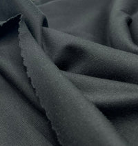 Plain Black Ponte 4 Way Stretch Fabric - T9 Fabrics