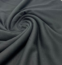 Plain Black Ponte 4 Way Stretch Fabric - T9 Fabrics