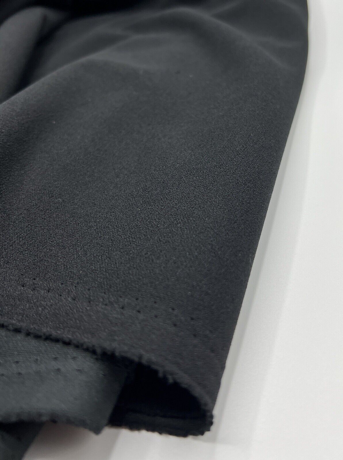 Plain Black Scuba Crepe Stretch Fabric 4 Way Stretch - T9 Fabrics