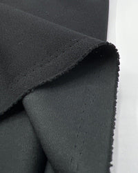 Plain Black Scuba Crepe Stretch Fabric 4 Way Stretch - T9 Fabrics