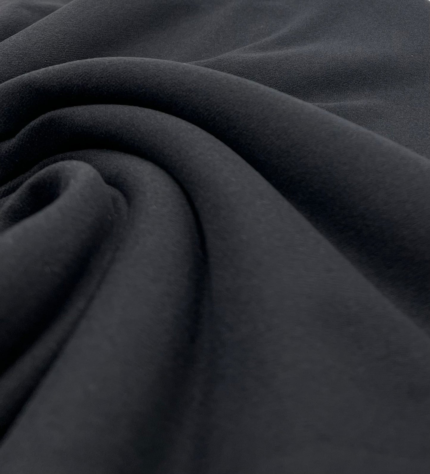Plain Black Ultra Super Soft 4 Way Stretch Fabric - T9 Fabrics