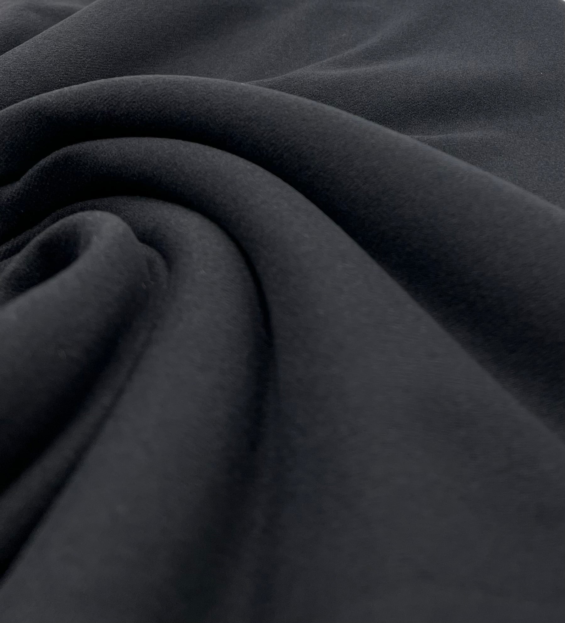 Plain Black Ultra Super Soft 4 Way Stretch Fabric - T9 Fabrics