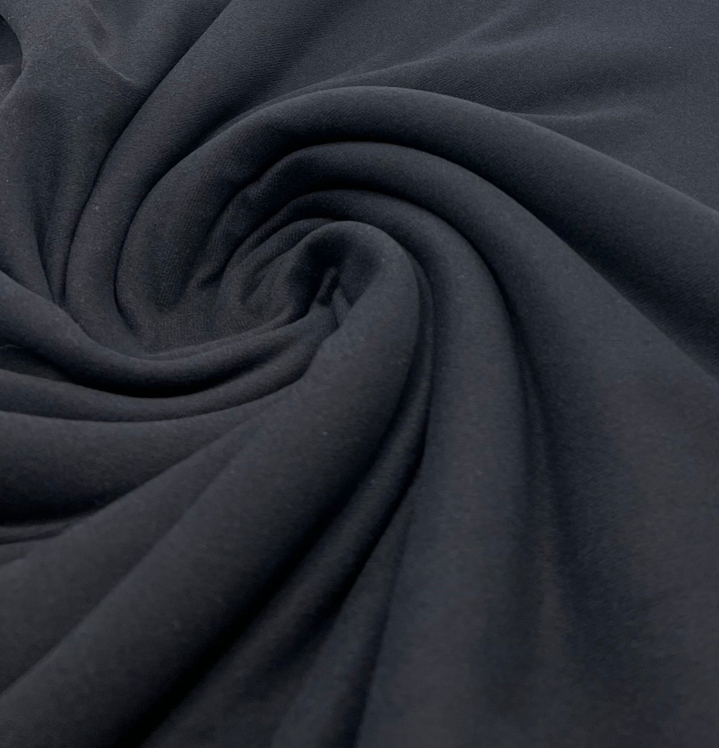 Plain Black Ultra Super Soft 4 Way Stretch Fabric - T9 Fabrics