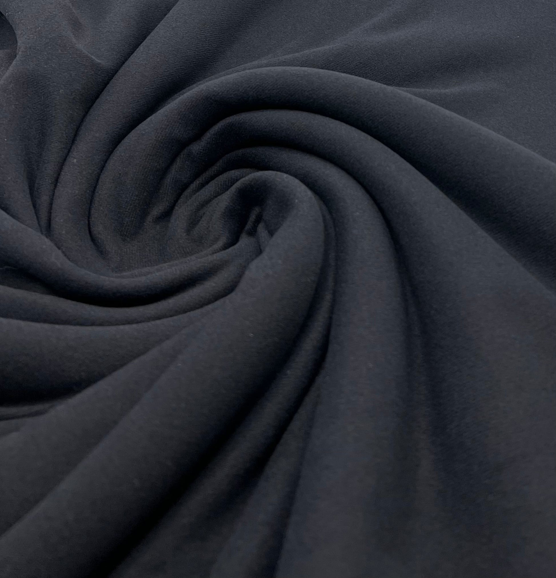 Plain Black Ultra Super Soft 4 Way Stretch Fabric - T9 Fabrics