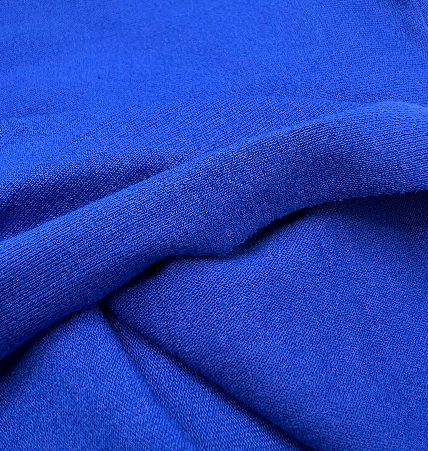 Plain Blue Viscose Elastane Fabric 4 Way Stretch Jersey - T9 Fabrics