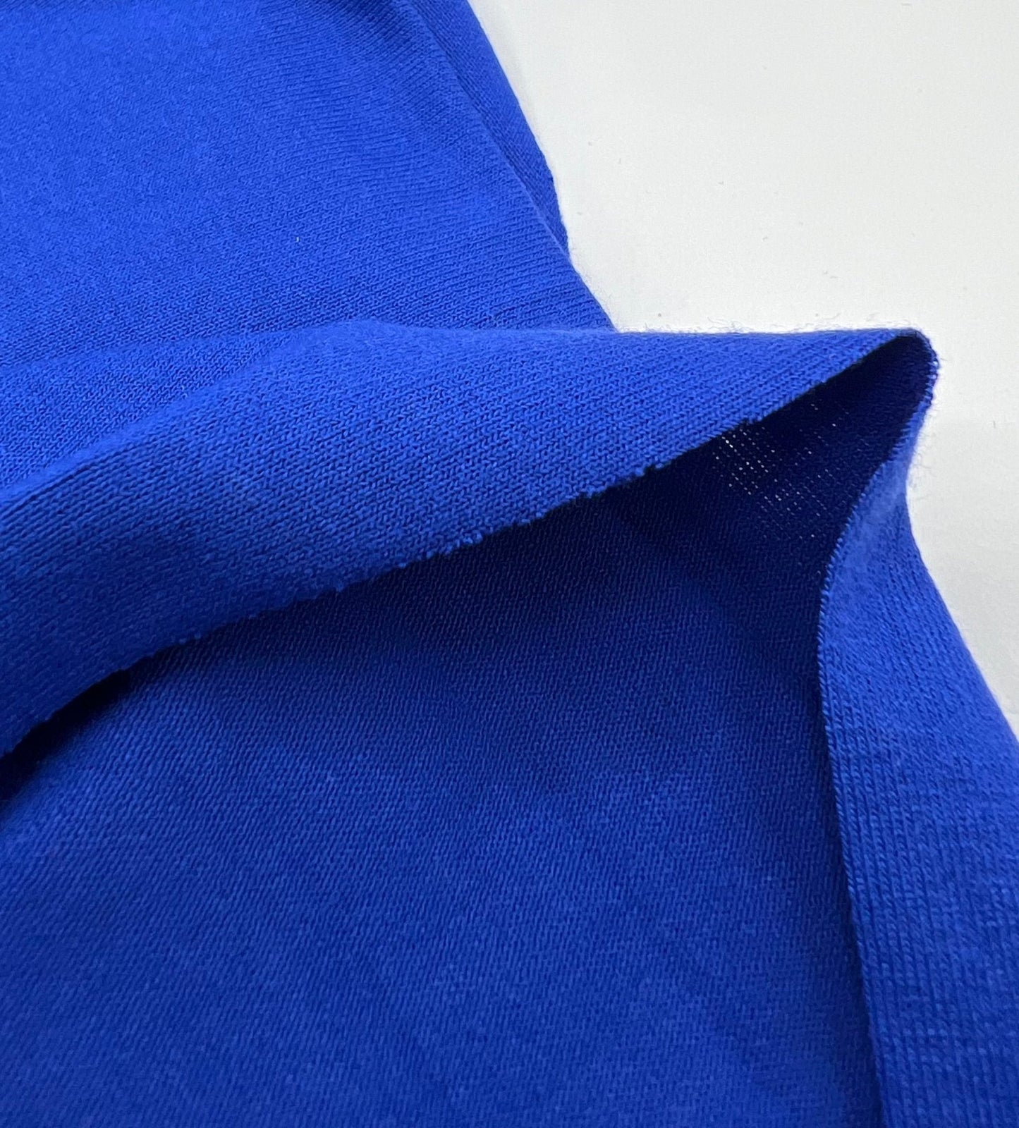 Plain Blue Viscose Elastane Fabric 4 Way Stretch Jersey - T9 Fabrics