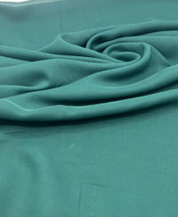 Plain Bottle Green Chiffon Sheer Dress Bridal Fabric - T9 Fabrics