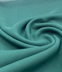Plain Bottle Green Chiffon Sheer Dress Bridal Fabric - T9 Fabrics