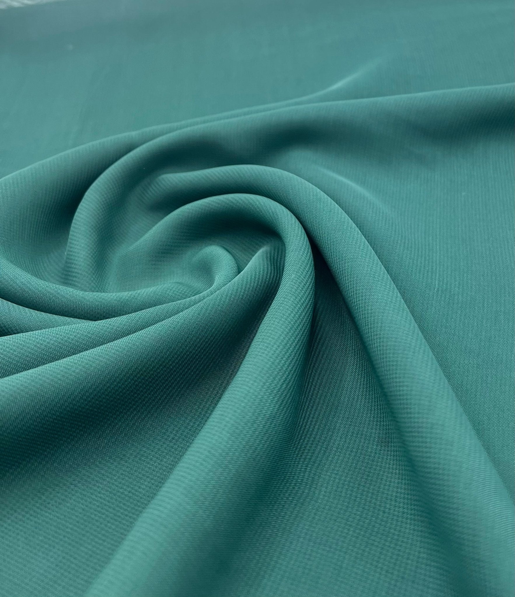 Plain Bottle Green Chiffon Sheer Dress Bridal Fabric - T9 Fabrics