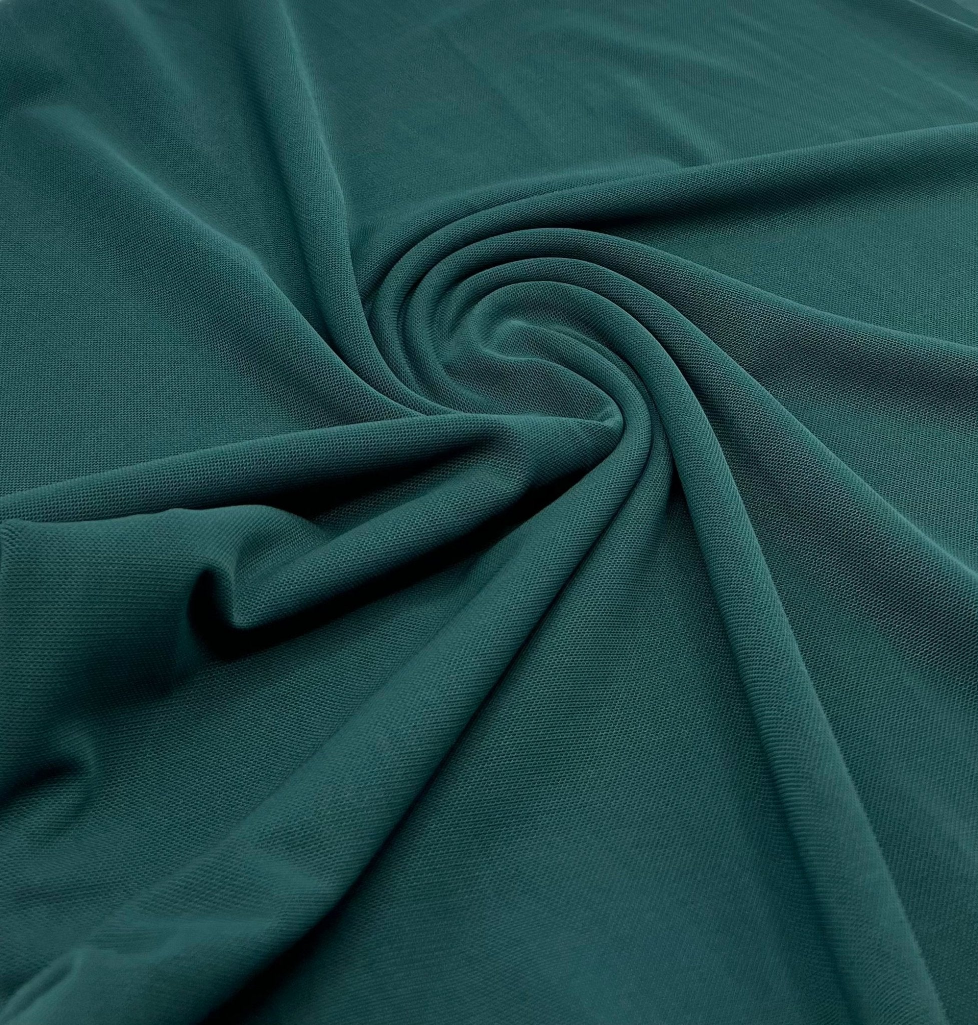 Plain Bottle Green Mesh Fabric Stretch - T9 Fabrics