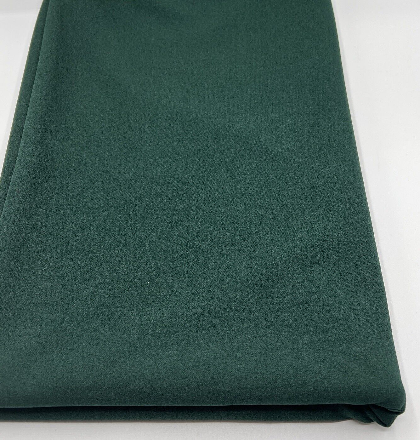 Plain Bottle Green Scuba Crepe Stretch Jersey Fabric 4 Way Stretch - T9 Fabrics