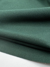 Plain Bottle Green Scuba Crepe Stretch Jersey Fabric 4 Way Stretch - T9 Fabrics