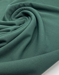 Plain Bottle Green Scuba Crepe Stretch Jersey Fabric 4 Way Stretch - T9 Fabrics