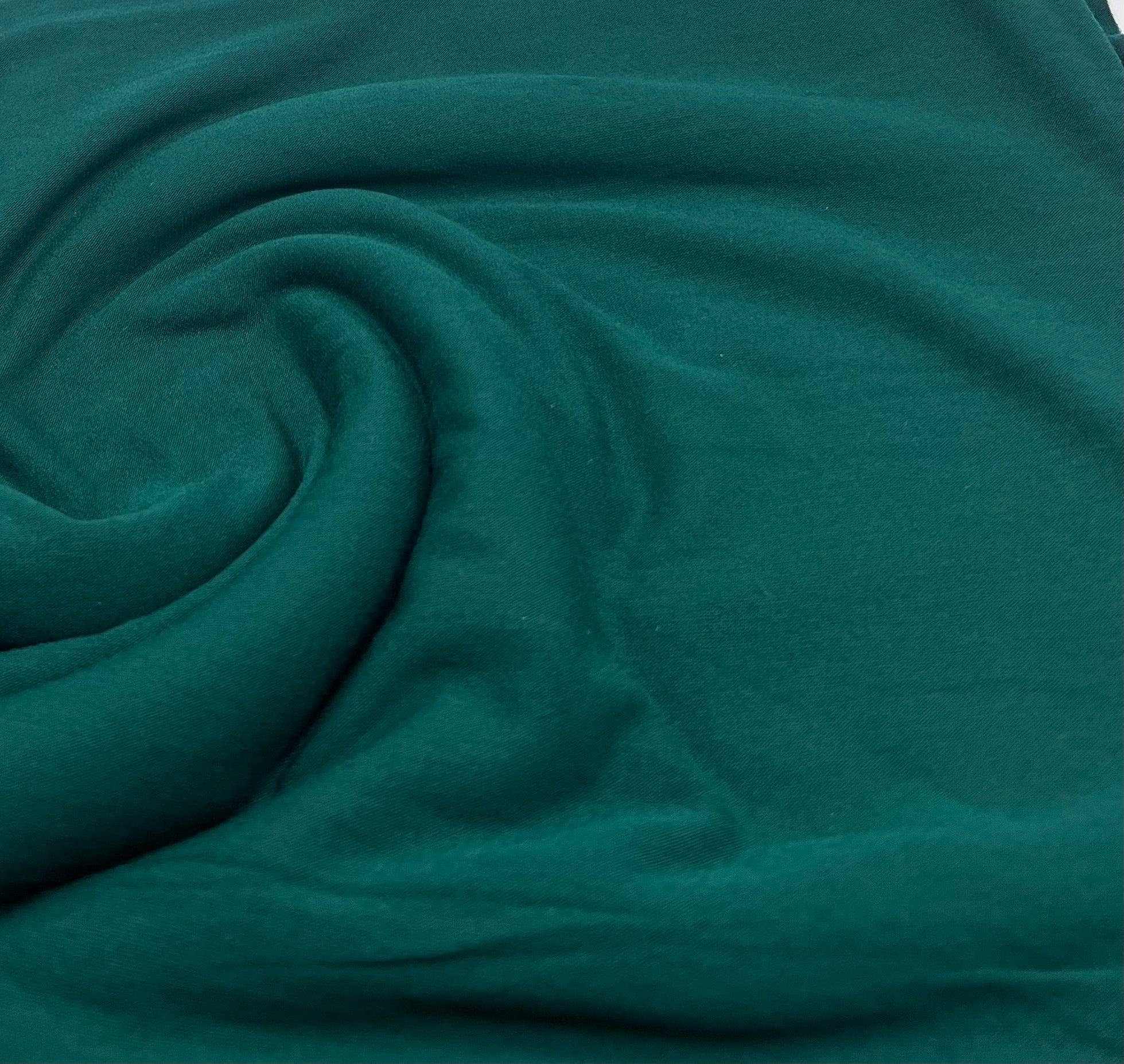 Plain Bottle Green Viscose Elastane Fabric 4 Way Stretch Jersey - T9 Fabrics